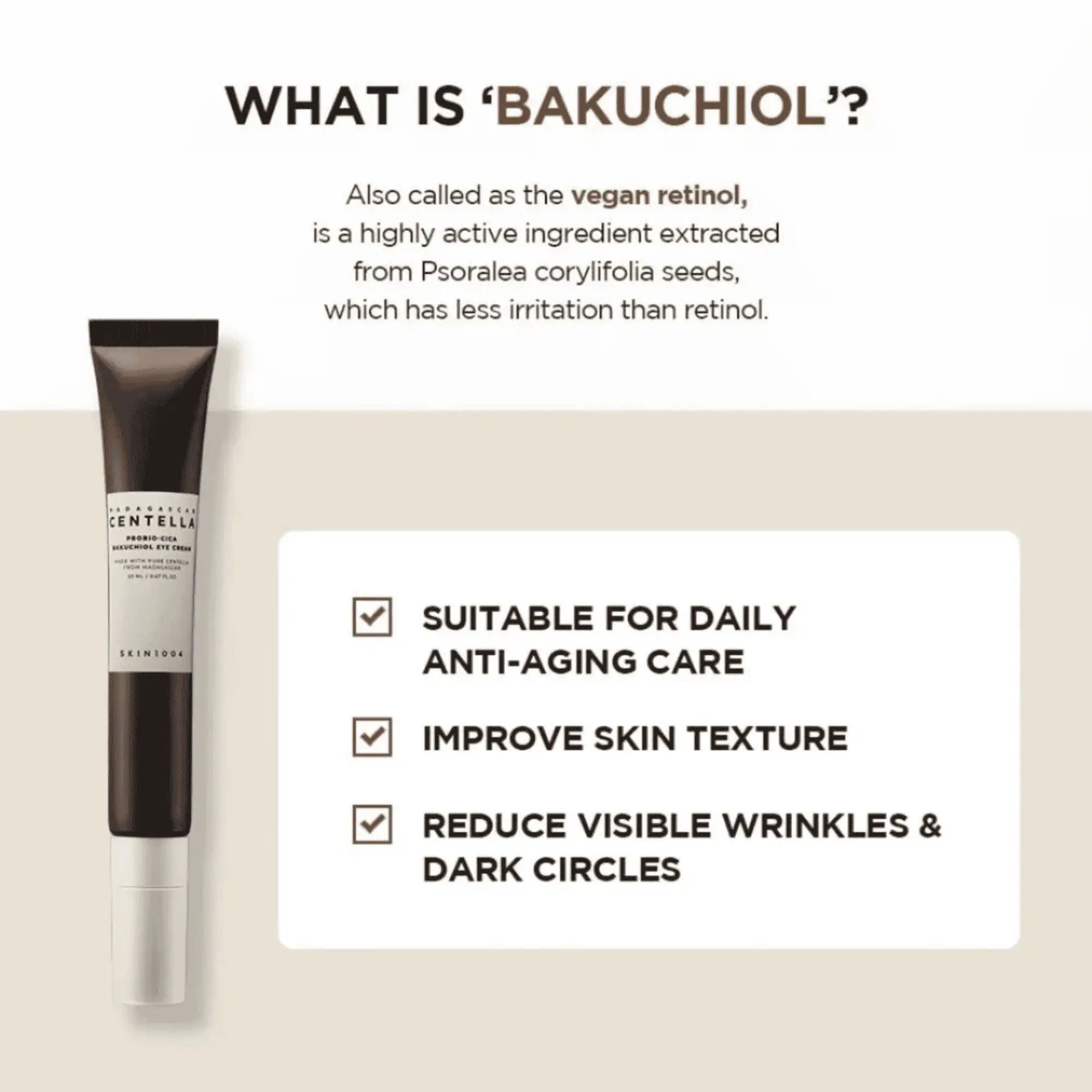 Skin1004 Madagascar Centella Probio-Cica Bakuchiol Eye Cream 20ml - Image 5